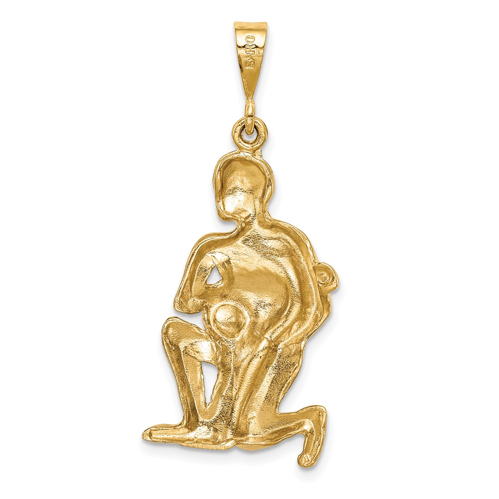 10k Satin Aquarius Zodiac Charm (10ZC474)