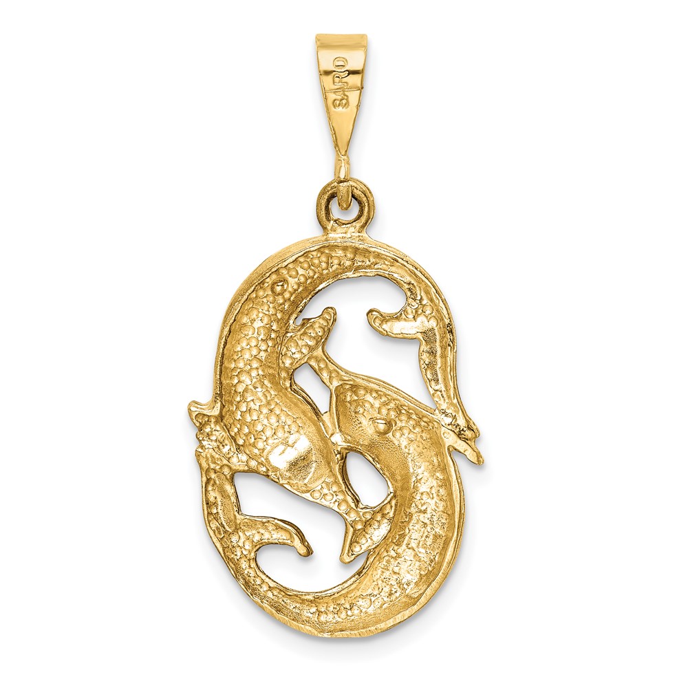 10k Pisces Zodiac Charm (10ZC475)