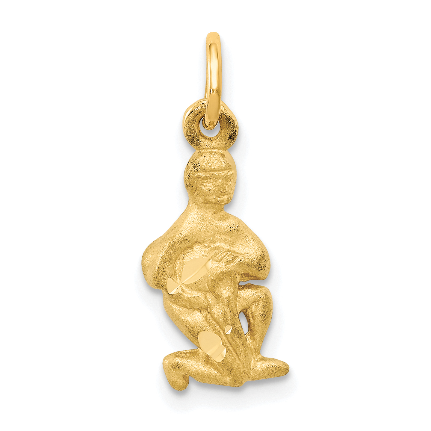 10k Aquarius Zodiac Charm (10ZC486)