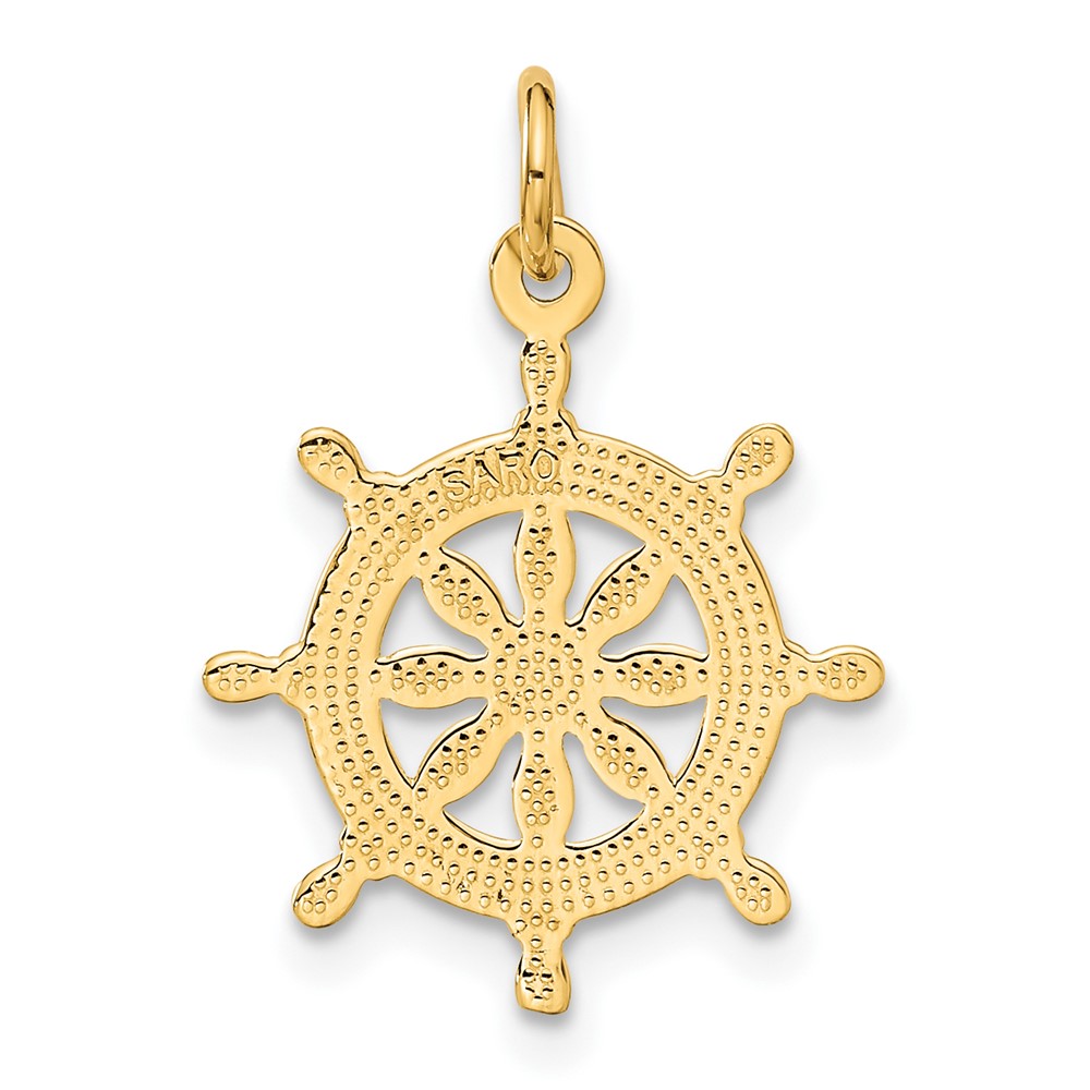 10k Ships Wheel Charm (10ZC488)