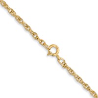 14K Yellow Gold Carded 1.55mm Cable Rope Chain with Spring Ring Clasp - 16in view 3
