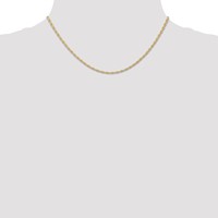 14K Yellow Gold Carded 1.55mm Cable Rope Chain with Spring Ring Clasp - 16in view 4