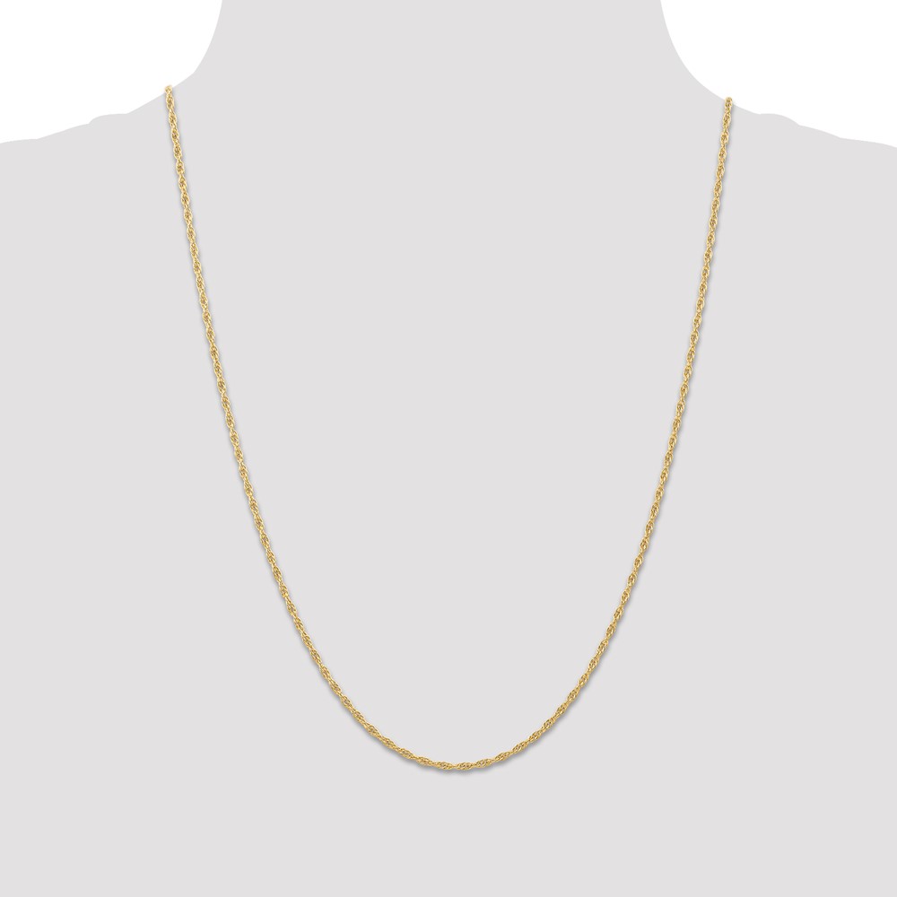 14K 24 inch Carded 1.55mm Cable Rope with Spring Ring Clasp Chain (11RY-24)