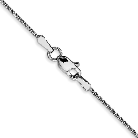 Leslie's 14K White Gold 1.0mm D/C Wheat Chain