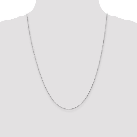 Leslie's 14K White Gold 1.0mm D/C Wheat Chain