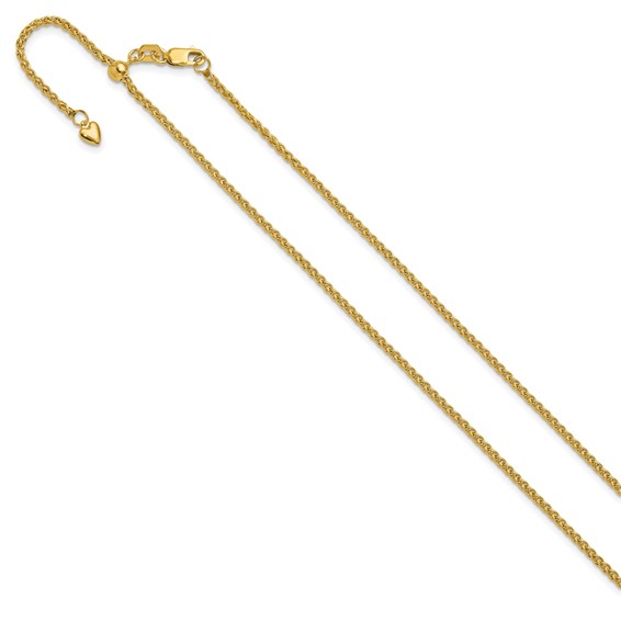 Leslie's Gold Adjustable Semi Solid Spiga Chain