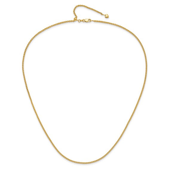 Leslie's Gold Adjustable Semi Solid Spiga Chain