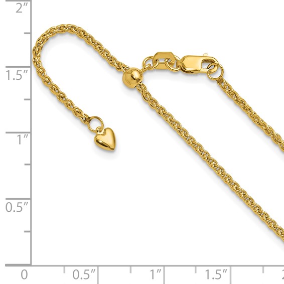 Leslie's Gold Adjustable Semi Solid Spiga Chain