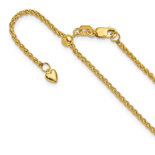 Leslie's Gold Adjustable Semi Solid Spiga Chain