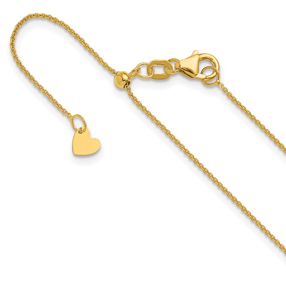 Leslie's Gold Round Cable Adjustable Chain