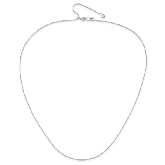 Leslie's 14K White Gold Adjustable .85mm Wheat Chain