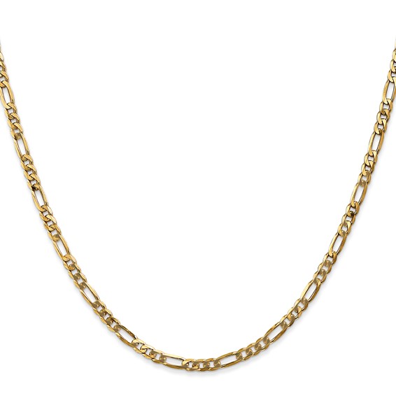 Leslie's 14K 3mm Flat Figaro Chain