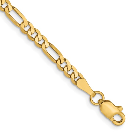 Leslie's 14K 3mm Flat Figaro Chain