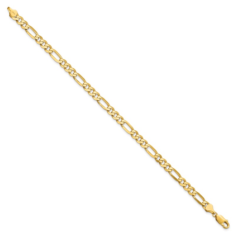 14K 5.50mm Flat Figaro Chain