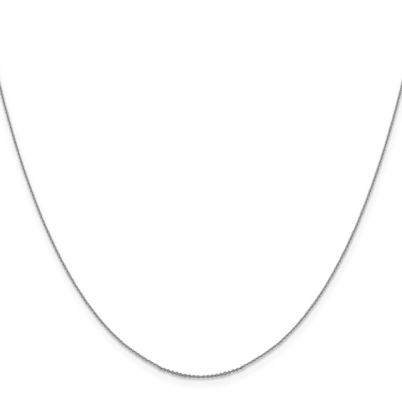 Leslie's 14K White Gold .85 mm D/C Cable Chain