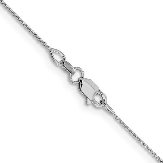 Leslie's 14K White Gold .85 mm D/C Cable Chain