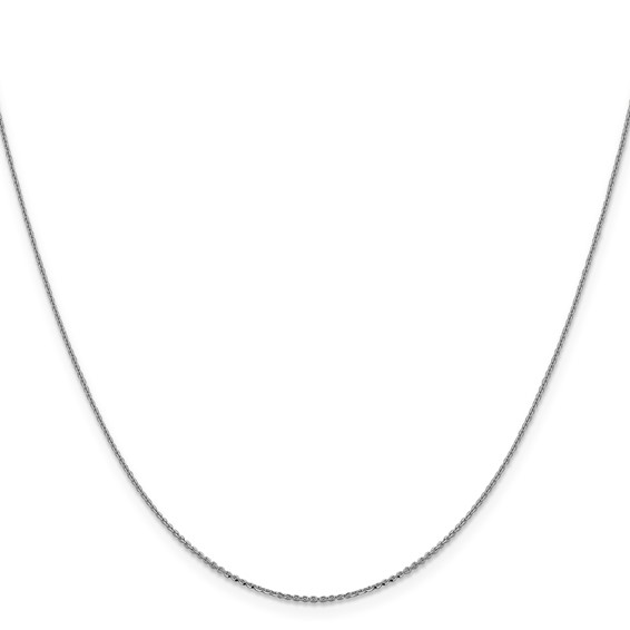 Leslie's 14K White Gold 1.0 mm D/C Cable Chain