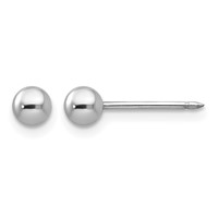 Inverness 14K White Gold 4mm Ball Post Piercing Earrings view 1