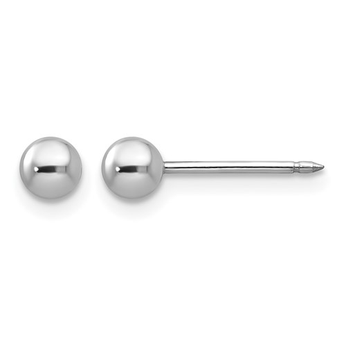 Inverness 14K White Gold 4mm Ball Post Piercing Earrings