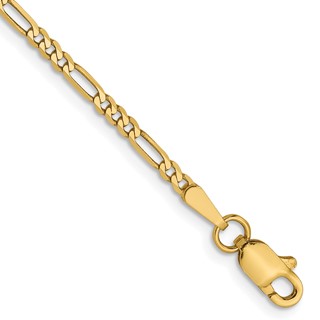 Leslie's 14K 1.8mm Flat Figaro Chain Anklet
