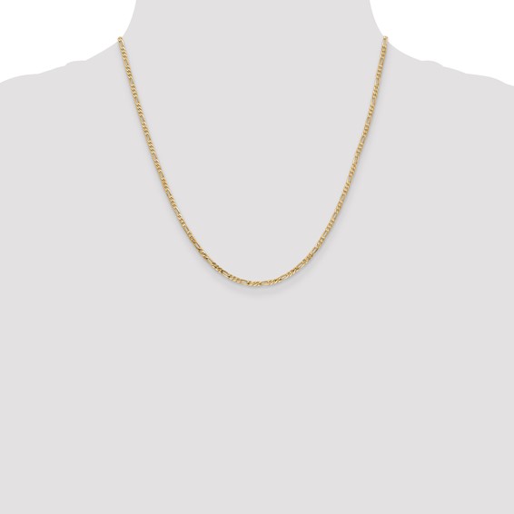 Leslie's 14K 2.25mm Flat Figaro Chain
