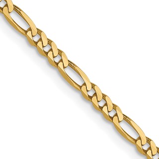 Leslie's 14K 2.25mm Flat Figaro Chain