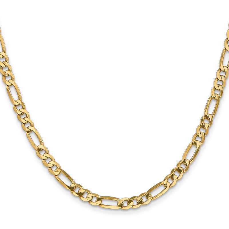 14K 5mm Flat Figaro Chain