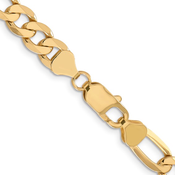 Leslie's 14K 7.5mm Flat Figaro Chain