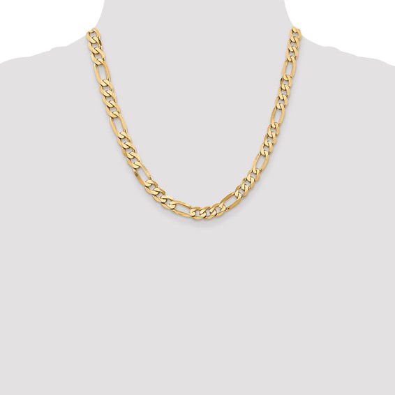 Leslie's 14K 7.5mm Flat Figaro Chain