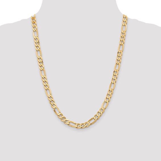 Leslie's 14K 7.5mm Flat Figaro Chain