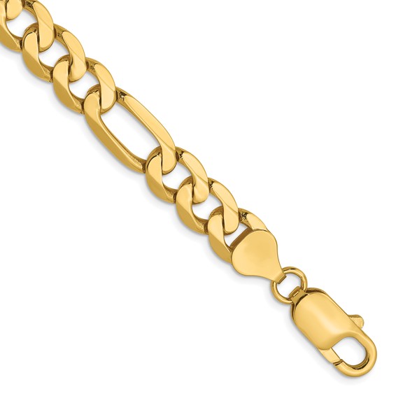 Leslie's 14K 7.5mm Flat Figaro Chain