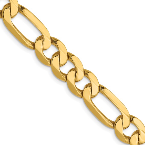 Leslie's 14K 7.5mm Flat Figaro Chain