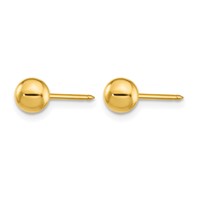 Inverness Stainless Steel 24K Gold-plated 5mm Ball Post Piercing Earrings view 2