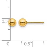 Inverness Stainless Steel 24K Gold-plated 5mm Ball Post Piercing Earrings view 4