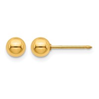 Inverness Stainless Steel 24K Gold-plated 5mm Ball Post Piercing Earrings view 1