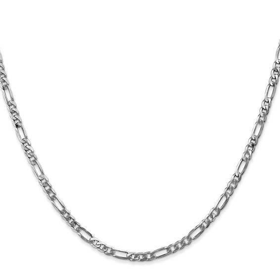 Leslie's 14K White Gold 3mm Flat Figaro Chain