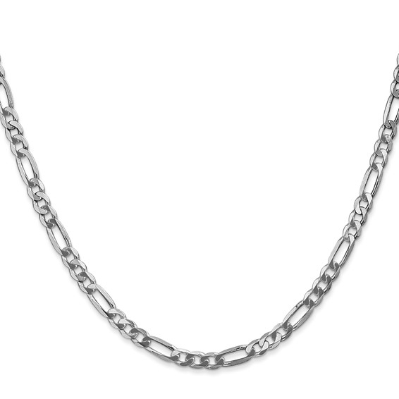 Leslie's 14K 4mm White Gold Flat Figaro Chain  Lobster Clasp