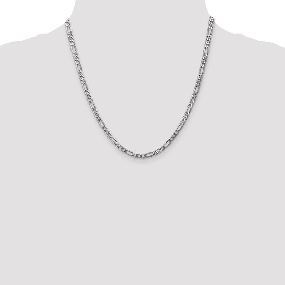 Leslie's 14K 4mm White Gold Flat Figaro Chain  Lobster Clasp