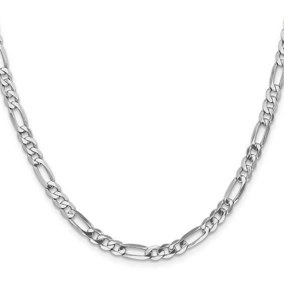 Leslie's 14K White Gold 5mm Flat Figaro Chain