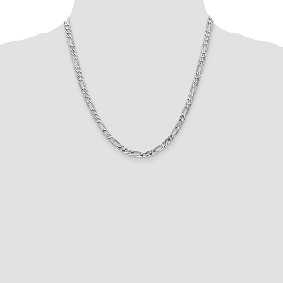 Leslie's 14K White Gold 5mm Flat Figaro Chain