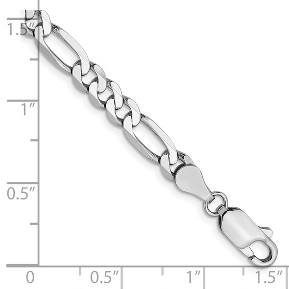 Leslie's 14K White Gold 5mm Flat Figaro Chain