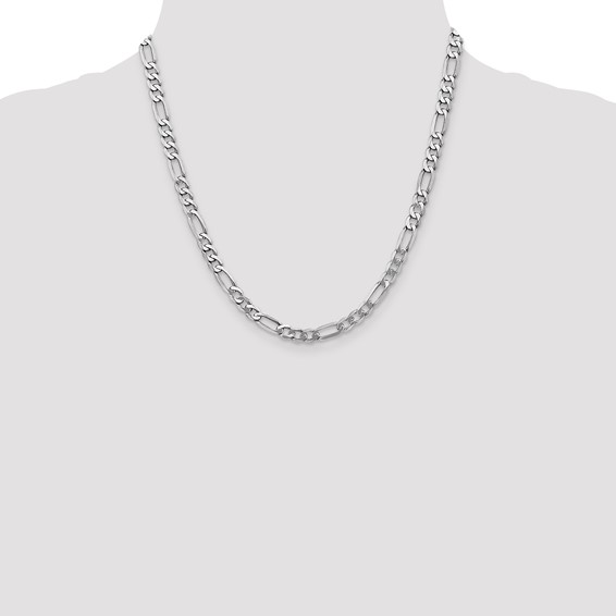 Leslie's 14K White Gold 5.5mm Flat Figaro Chain