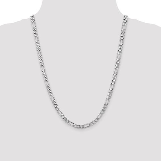 Leslie's 14K White Gold 5.5mm Flat Figaro Chain