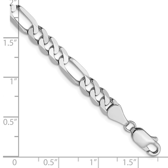 Leslie's 14K White Gold 5.5mm Flat Figaro Chain