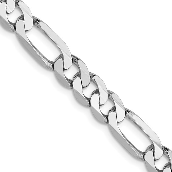 Leslie's 14K White Gold 5.5mm Flat Figaro Chain