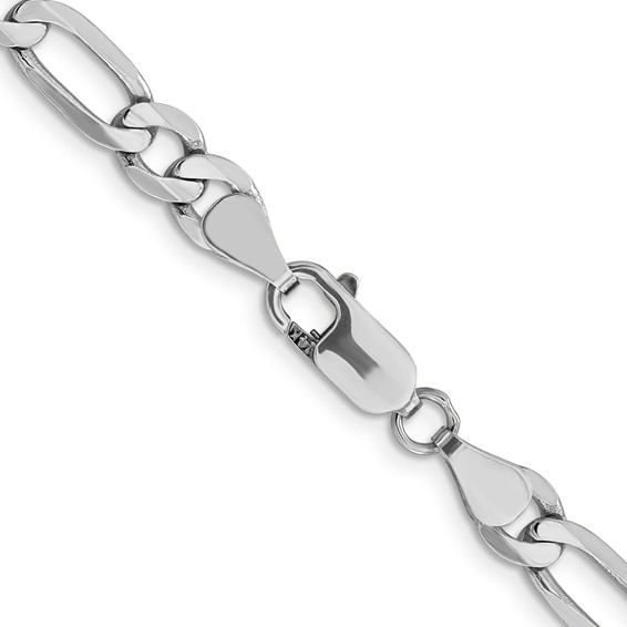Leslie's 14K White Gold 6mm Flat Figaro Chain