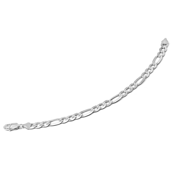 Leslie's 14K White Gold 6mm Flat Figaro Chain