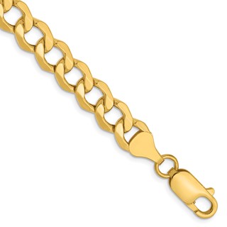 Leslie's 14K 7mm Semi-Solid Curb Link Chain
