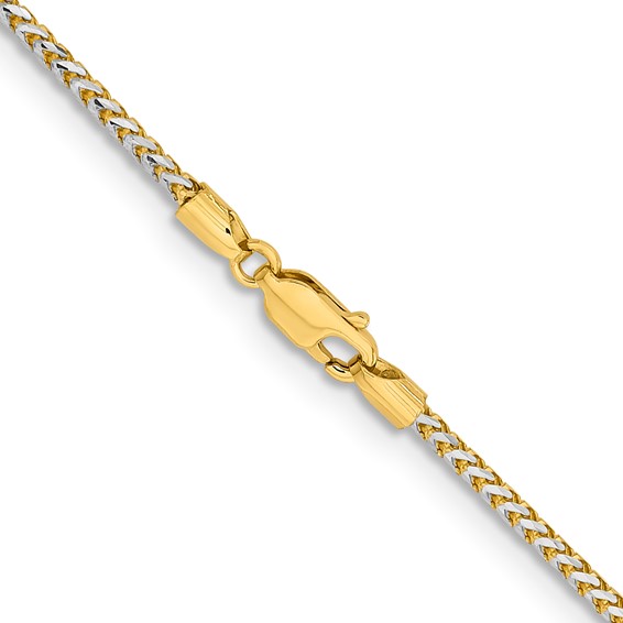 Leslie's 14K 1.85mm Rhodium-plated Spiga Chain