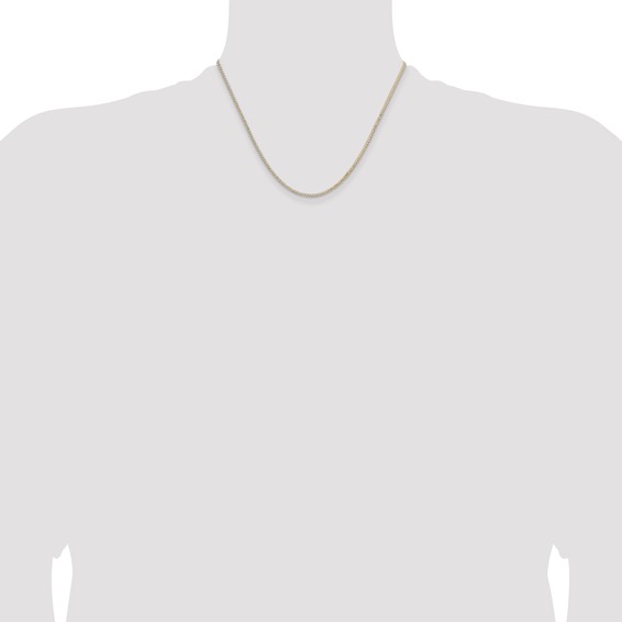 Leslie's 14K 1.85mm Rhodium-plated Spiga Chain